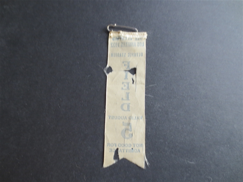 1932 Olympics Los Angeles Ribbon