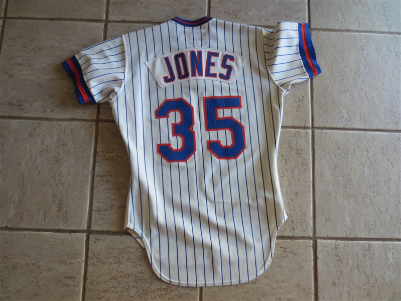 1982 Randy Jones New York Mets Home Game Worn Used Rawlings Baseball Jersey