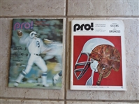1972 Pittsburgh Steelers at Houston Oilers football program + 1973 Broncos at Oilers football program