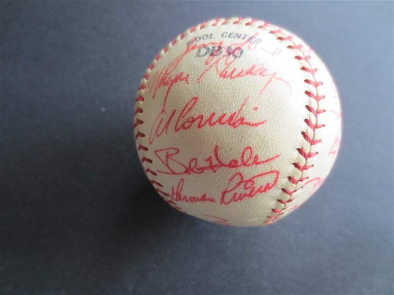 Autographed 1958 Louisville Colonels Team Signed Regulation League Baseball with 22 signatures including Willie Tasby 