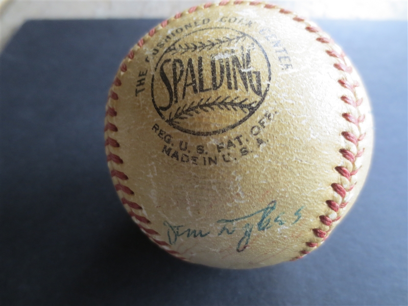 Autographed 1957 Cincinnati Reds Team Signed Spalding Baseball with 20 signatures including Ted Klusz