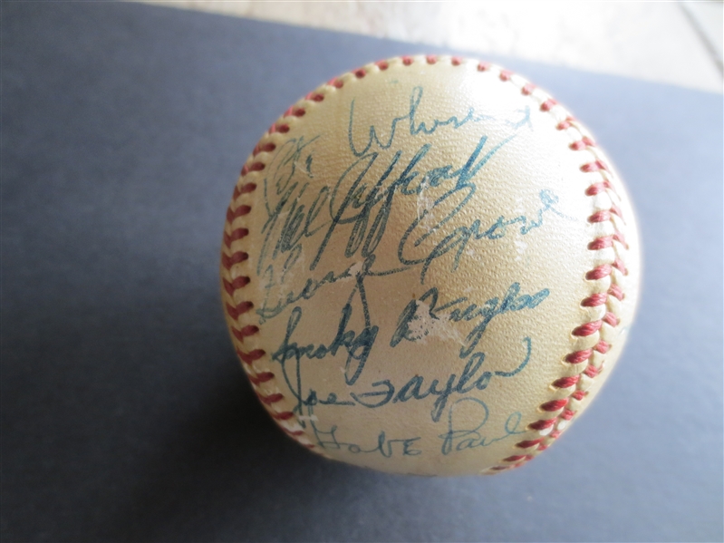 Autographed 1957 Cincinnati Reds Team Signed Spalding Baseball with 20 signatures including Ted Klusz