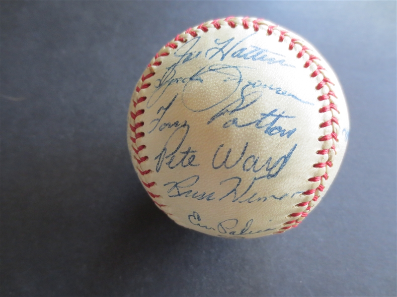 Autographed 1958 Vancouver Mounties (PCL) Baseball with 21 Signatures including Charlie Metro