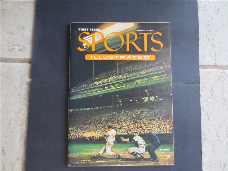 1954 First Issue of Sports Illustrated with Cards Insert in Beautiful Condition!