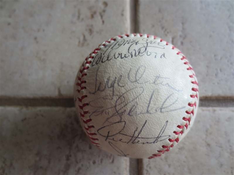 Autographed 1978 Chicago White Sox Team Signed Baseball with 20 Signatures including Larry Doby in his only year managing in the Major Leagues