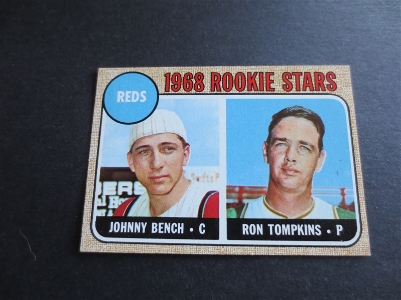1968 Topps Johnny Bench Rookie Baseball Card #247 in Beautiful Condition!                 RC                              RC