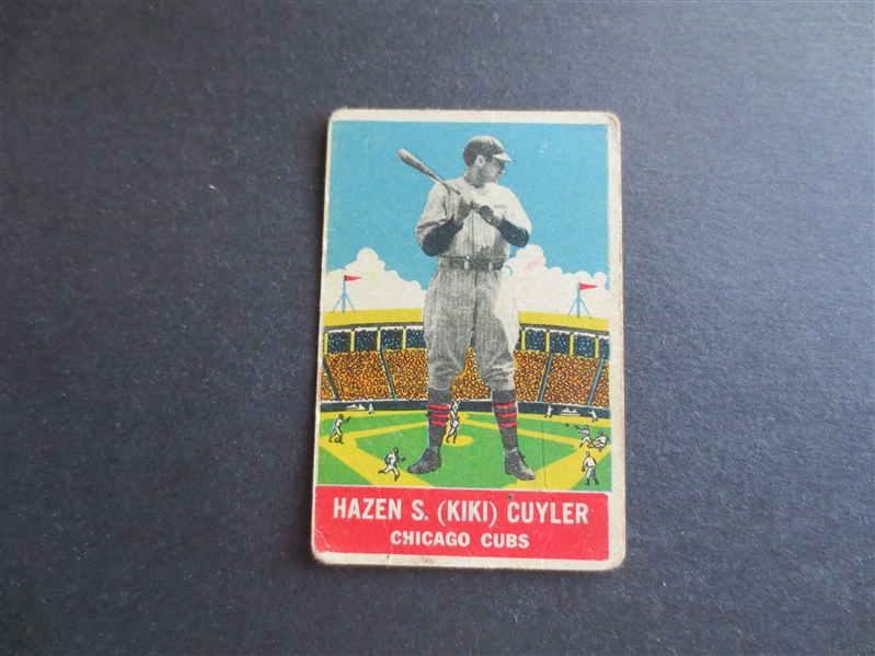 1933 DeLong Kiki Cuyler Baseball Card in affordable condition!  Hall of Famer