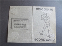 1908 Philadelphia Phillies at Brooklyn Superbas Scored Baseball Program Scorecard