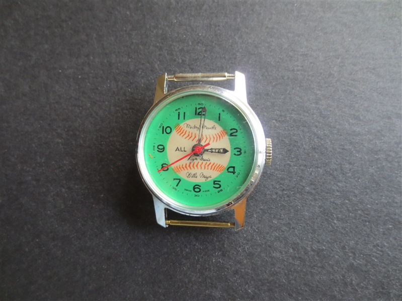 1960's All Star Baseball Watch with Mantle, Maris, and Mays