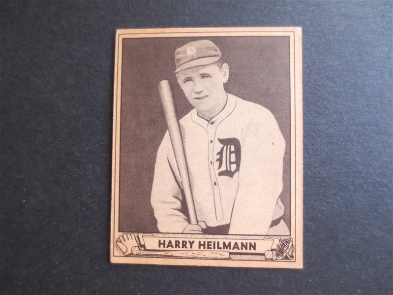 1940 Play Ball Harry Heilmann Baseball Card #171 in Great Shape  Hall of famer         7