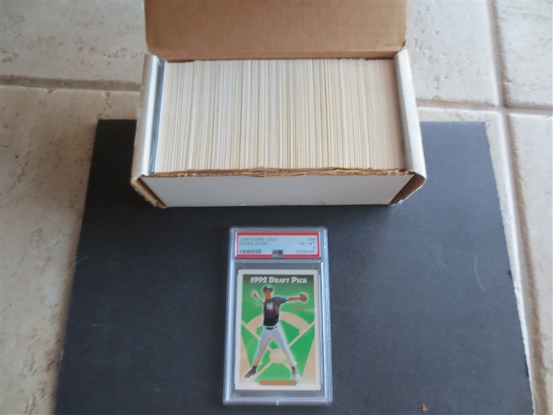 1993 Topps Gold Baseball Series 1 Complete Set In NMT_MT condition with 1993 Derek Jeter Rookie PSA 6 EX-MT #98