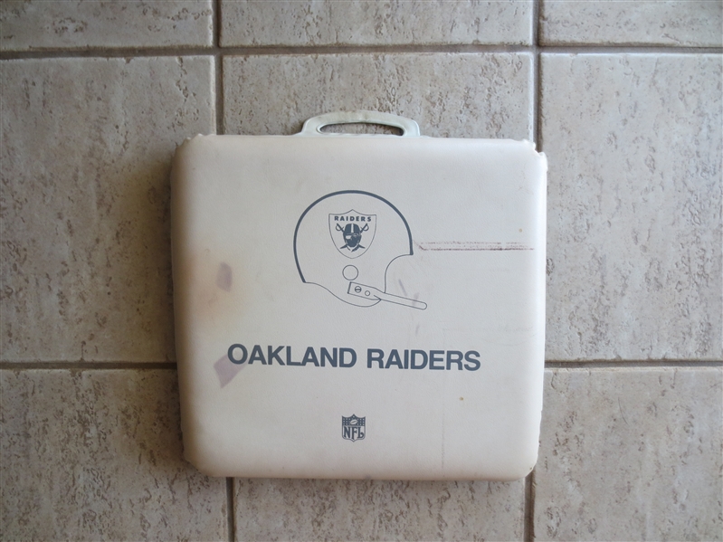 1960's-70's (?) Oakland Raiders Football Seat Cushion