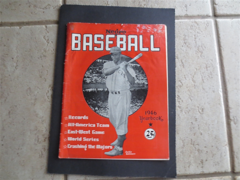 ORIGINAL 1946 Negro Baseball Yearbook---NOT a reprint!  Jackie Robinson Cover---VERY RARE