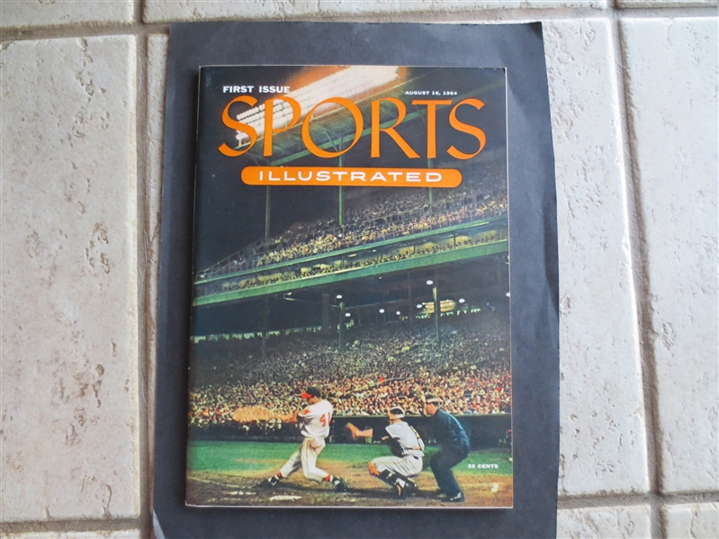 1954 1st Issue Ever of Sports Illustrated with Card Insert BEAUTIFUL Condition!