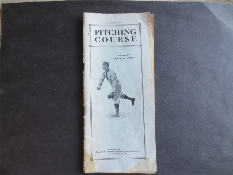 1910 Walter Johnson's Pitching Course Booklet with Advice from Christy Mathewson and other greats!