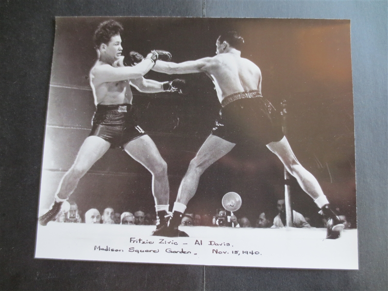 1940 Fritzie Zivic vs. Al Bummy Davis Re-strike Boxing Photo---Davis had Mob Ties and was murdered!