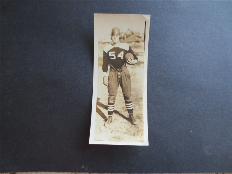 1933 Original Football Photo wearing Red Grange Football Helmet