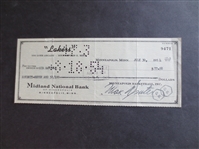 Autographed 1954 Minneapolis Lakers Basketball Check from GM Max Winter to player Sid Hartman---signed by both!