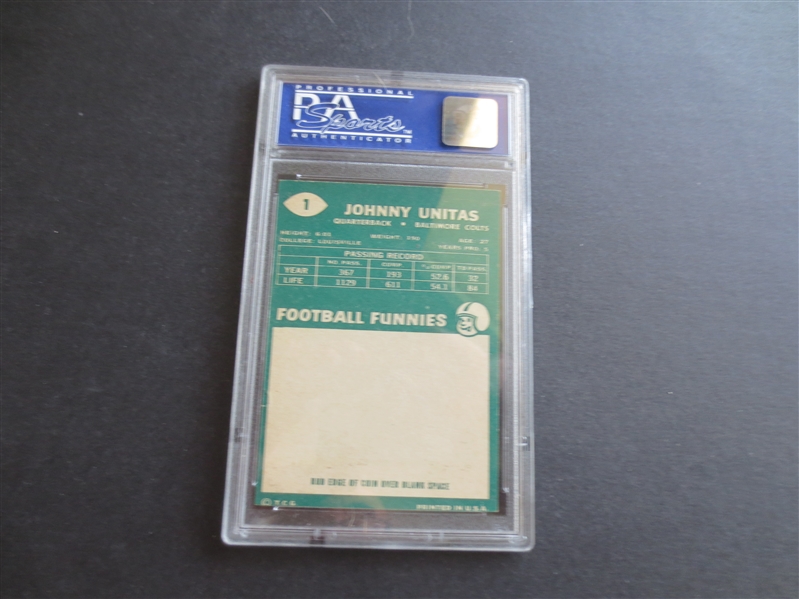 1960 Topps Johnny Unitas PSA 7 NMT Football Card #1