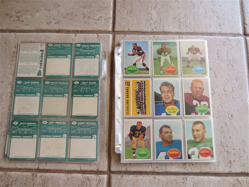 1960 Topps Football NEAR COMPLETE SET 119 of 132 Cards in GREAT Shape!