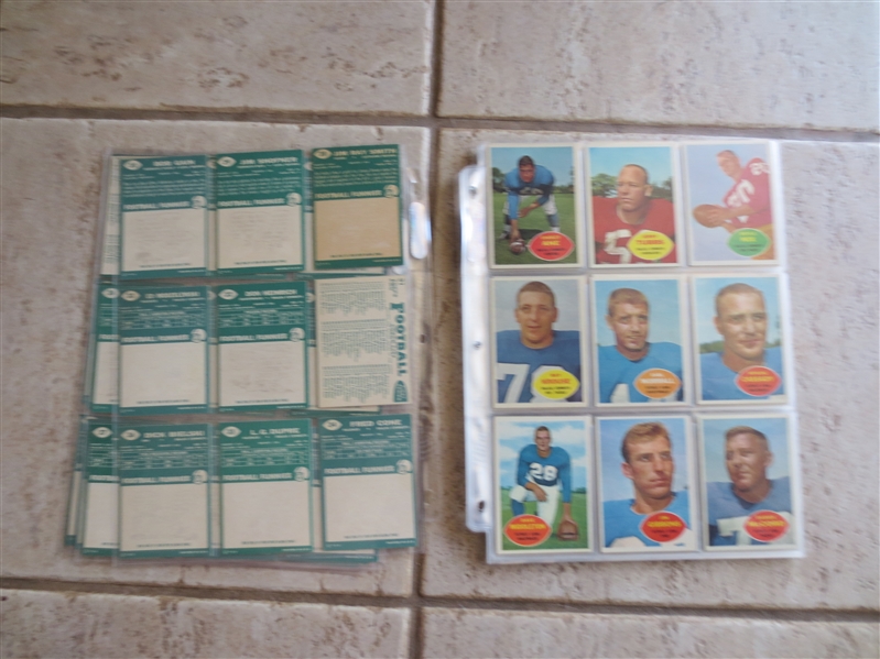 1960 Topps Football NEAR COMPLETE SET 119 of 132 Cards in GREAT Shape!