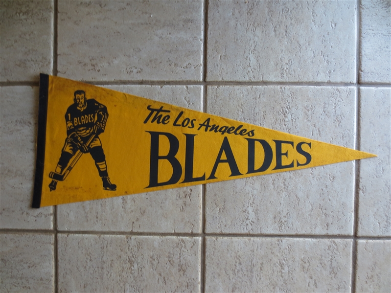 1960's Los Angeles Blades WHA Hockey Pennant 30 across