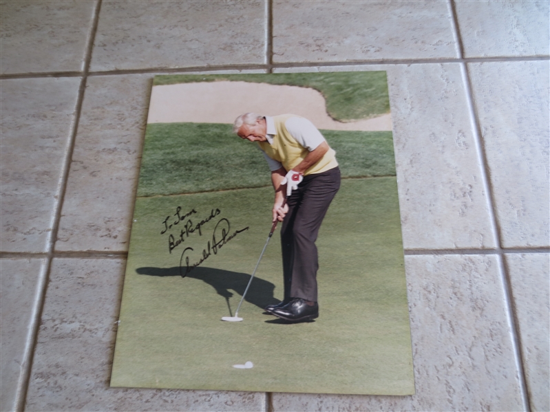 Autographed Arnold Palmer 20 x 16 Color Golf Photo