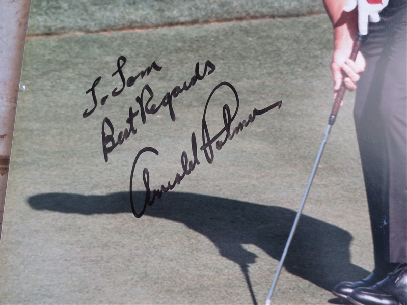 Autographed Arnold Palmer 20 x 16 Color Golf Photo