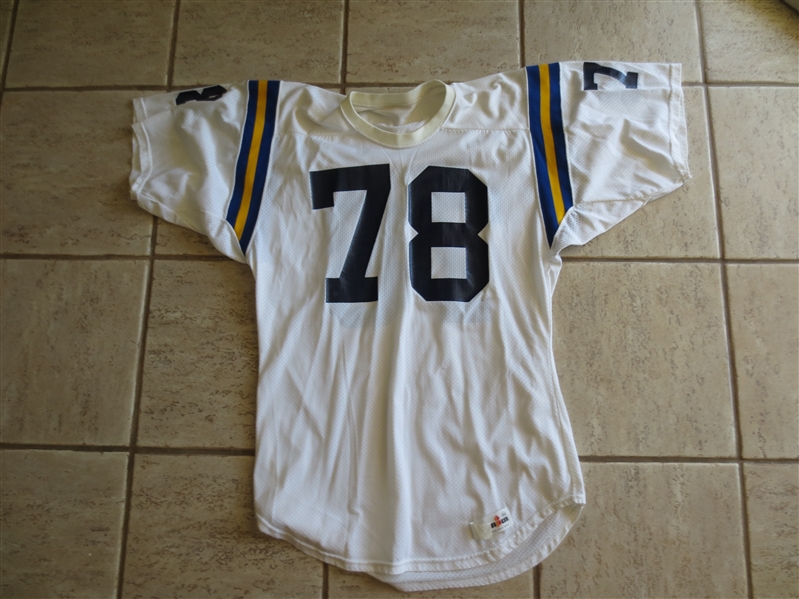 1970's UCLA Football Game Used Worn Mesh Jersey #78 by Spanjian Size 48