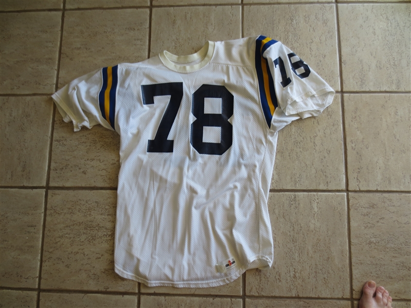 1970's UCLA Football Game Used Worn Mesh Jersey #78 by Spanjian Size 48