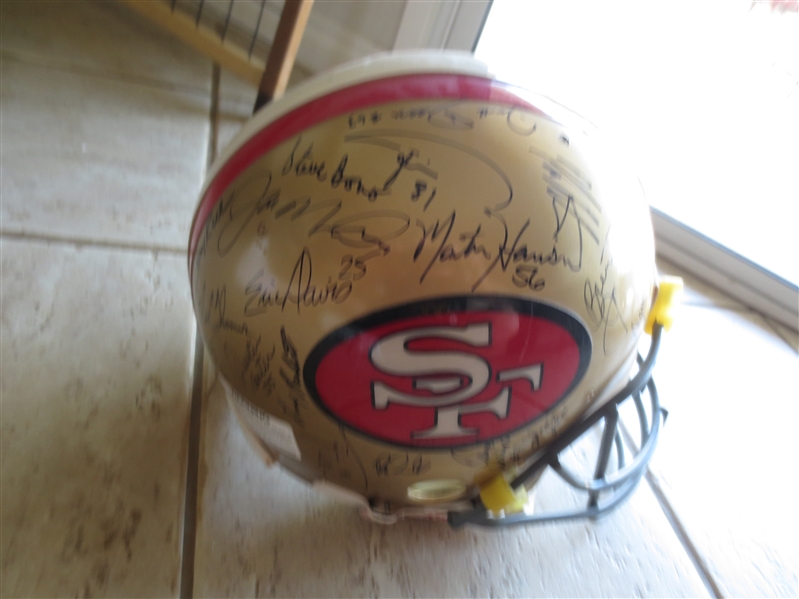 Autographed 1992 San Francisco 49ers Helmet with (44) Signatures including Jerry Rice