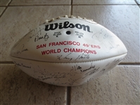 Autographed San Francisco 49ers World Champion Football Signed by (28)---from Golf Tournament (?)