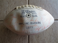 Autographed 1977 Oakland Raiders Team Signed Football with (45) Signatures including Ted Hendricks, Lester Hayes, Willie Brown and Cliff Branch