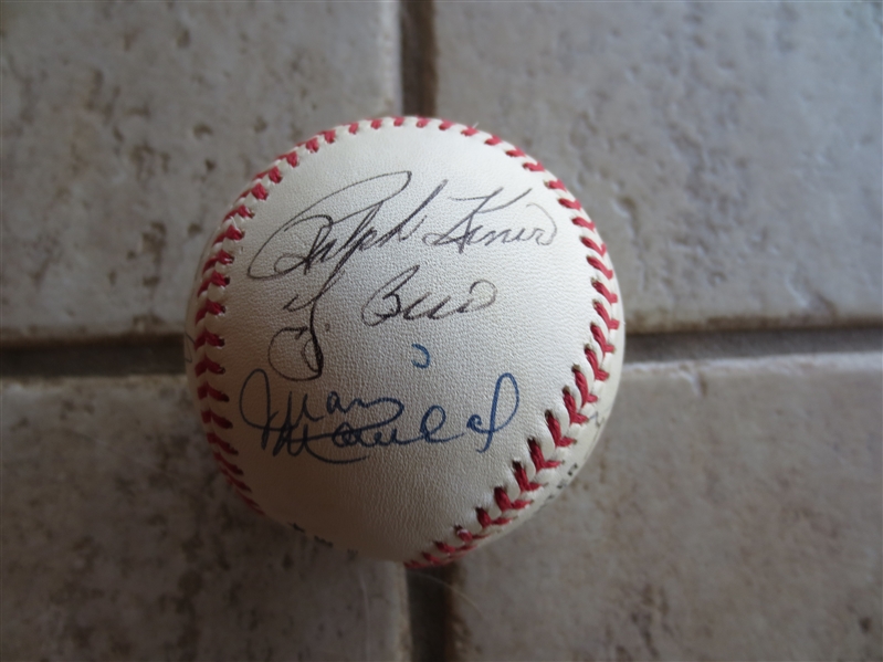 Autographed Rawlings William White Baseball Signed by (12) Hall of Famers Including Mays, Irvin, Berra, and Spahn