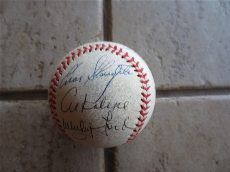 Autographed Rawlings William White Baseball Signed by (12) Hall of Famers Including Mays, Irvin, Berra, and Spahn