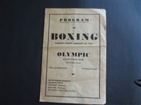1936 Maxie Rosenbloom Boxing Program at the Olympic Auditorium in Los Angeles