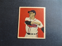 1949 Bowman Bob Feller Baseball Card #27  Nice Color!