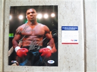 Autographed Mike Tyson Color 8" x 10" Color Photo with Certification from PSA/DNA