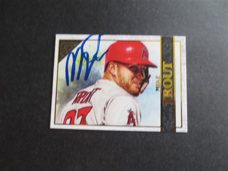 Autographed Mike Trout 2020 Topps Gallery Baseball Card