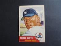 1953 Topps Mickey Mantle Baseball Card #82 in Nice Shape!