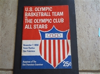 Autographed Bill Russell and K.C. Jones 1956 U.S. Olympic Basketball Team Scored Program  WOW!