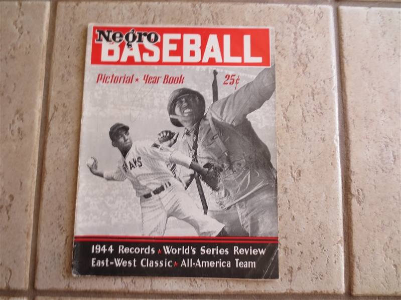 1945 Negro Baseball Pictorial Yearbook  ORIGINAL & VERY RARE