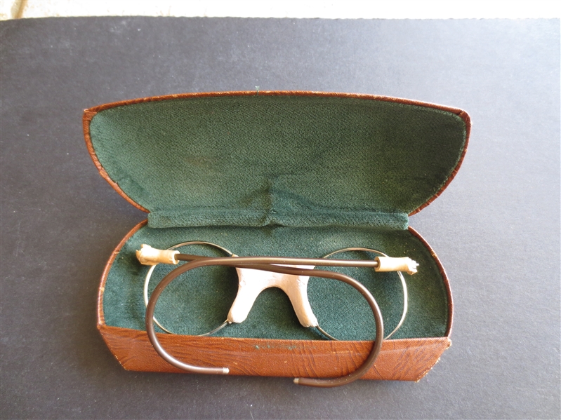 1940's-50's George Mikan All American Athletic Basketball Glasses and Case