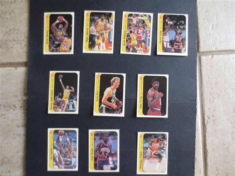 1986-87 Fleer Basketball Sticker COMPLETE SET in Great Shape with Michael Jordan Beckett 5.5 Excellent+