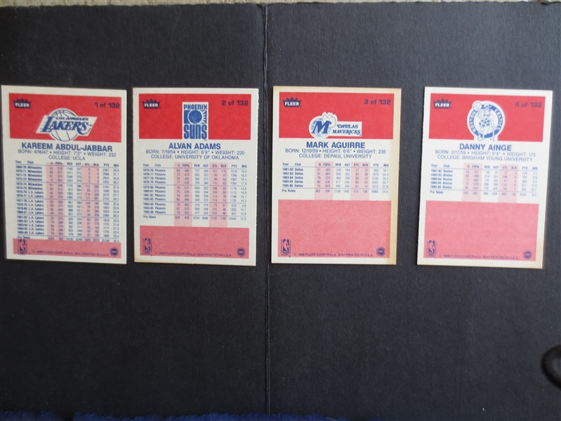 1986-87 Fleer Basketball Sticker COMPLETE SET in Great Shape with Michael Jordan Beckett 5.5 Excellent+