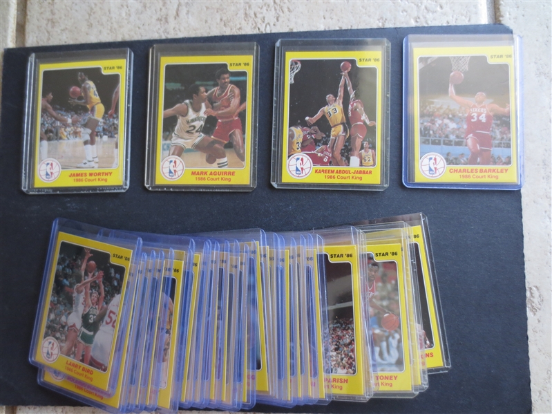 1986 Star Basketball Court King COMPLETE Card Set minus Michael Jordan in Great shape!