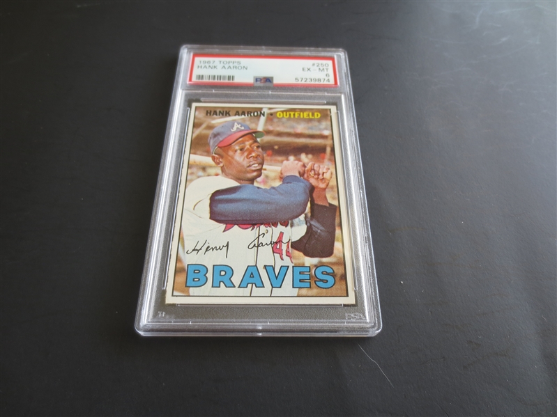 1967 Topps Hank Aaron PSA 6 EX-MT Baseball Card #250