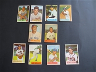 (10) different 1954 Bowman TOUGHIES Baseball Cards including Newcombe, Gilliam, and Reynolds