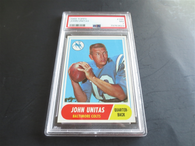 1968 Topps John Unitas PSA 7 NMT Football Card #100