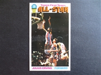 (2) 1976 Topps Basketball All-Star Cards of Julius Erving and Kareem Abdul-Jabbar---Both in Beautiful Shape!